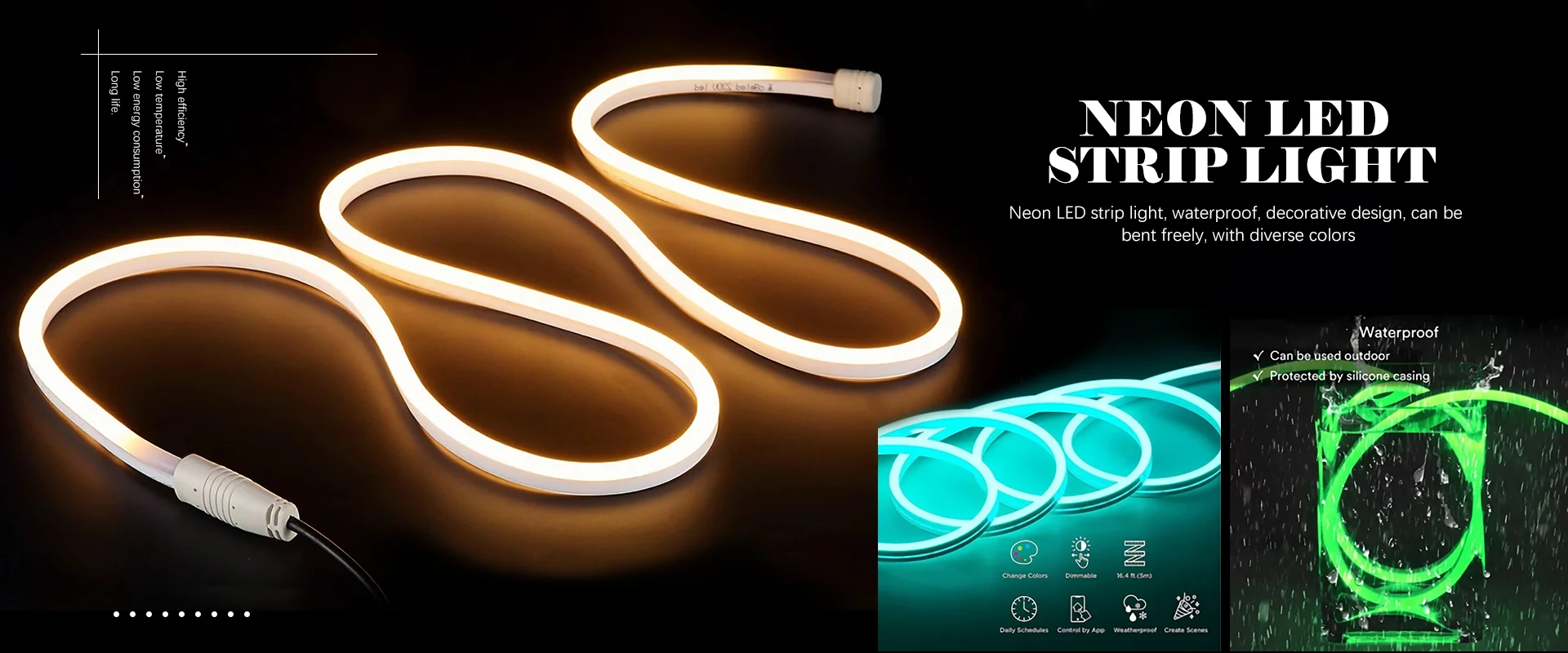 Monaróir Solas Stráice Neon LED